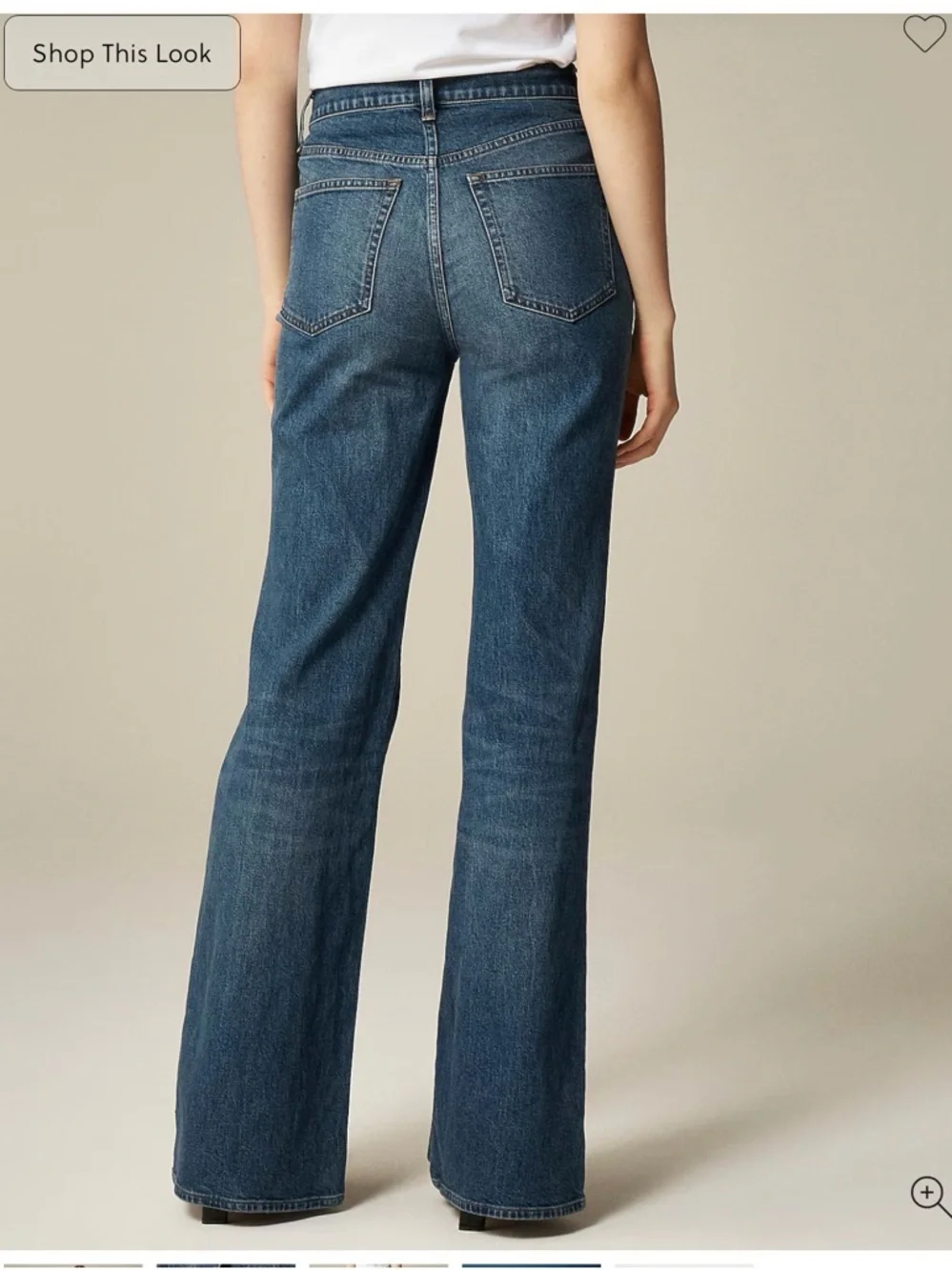 Women's High-Rise Flare Jeans in Mid (Kate) Blue - Semi Stretch - Picture 2 of 9